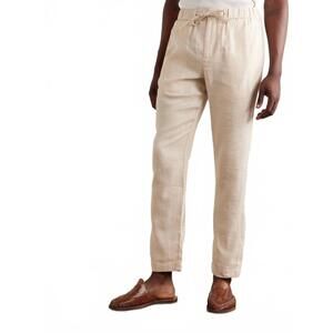 NEW FRESCOBAL CARIOCA oscar straight-leg linen and cotton-blend drawstring trous